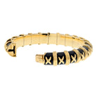 Tiffany & Co. Schlumberger Platinum & 18K Yellow Gold Croisillon Black Enamel Bracelet - The Back Vault
