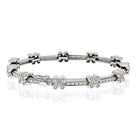 18K White Gold 2.75cttw Diamond Flower One Line Bracelet - The Back Vault