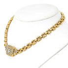 David Webb Platinum & 18K Yellow Gold 6.40cttw Diamond Choker Necklace - The Back Vault
