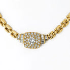 David Webb Platinum & 18K Yellow Gold 6.40cttw Diamond Choker Necklace - The Back Vault
