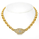 David Webb Platinum & 18K Yellow Gold 6.40cttw Diamond Choker Necklace - The Back Vault