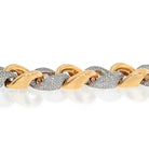 25.00cttw Diamond Wide Curb Link Bracelet - The Back Vault