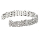 18K White Gold 10.00cttw Five Row Diamond Link Ladies Bracelet - The Back Vault