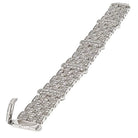 18K White Gold 10.00cttw Five Row Diamond Link Ladies Bracelet - The Back Vault