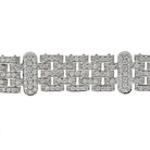 18K White Gold 10.00cttw Five Row Diamond Link Ladies Bracelet - The Back Vault