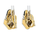 David Webb Platinum & 18K Yellow Gold Oval Cut Yellow Sapphire, Black Enamel And Diamond Earrings - The Back Vault