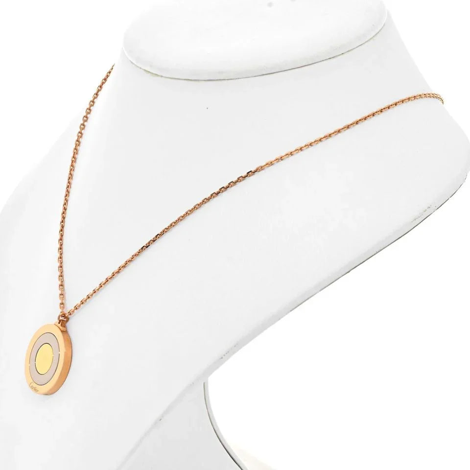 Cartier 18K Tri Color Bullseye Tricolor Necklace - The Back Vault