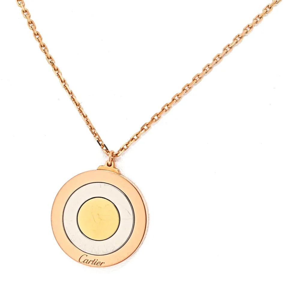 Cartier 18K Tri Color Bullseye Tricolor Necklace - The Back Vault