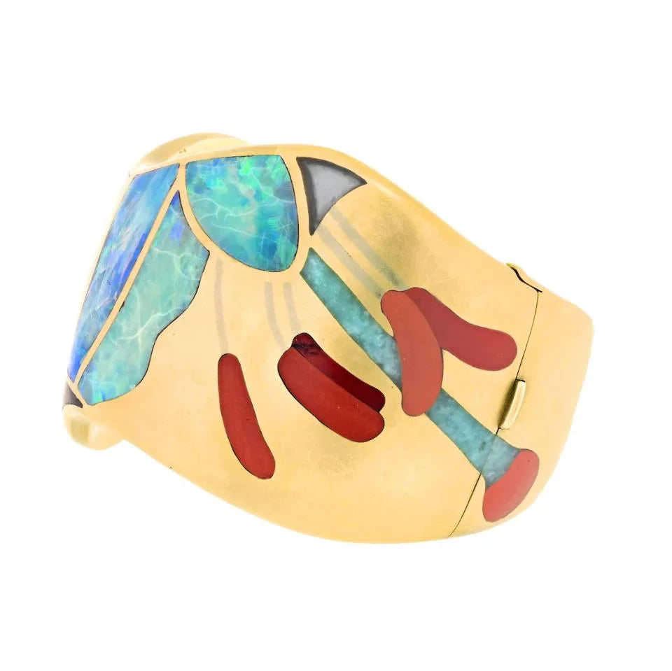 Tiffany & Co. 18K Yellow Gold Angela Cummings Opal Bracelet - The Back Vault