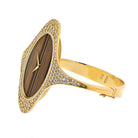 Chopard 18K Yellow Gold 1970's Tiger Eye And Diamond Women Watch - The Back Vault