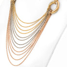 Cartier Trinity Tricolors 18K Tri Color Multi Chain Trinity Tricolor Chain Necklace - The Back Vault