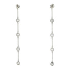 Tiffany & Co. Platinum Elsa Peretti Diamond By The Yard Drop Earrings - The Back Vault