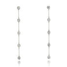 Tiffany & Co. Platinum Elsa Peretti Diamond By The Yard Drop Earrings - The Back Vault