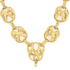 David Webb 18K Yellow Gold Textured Twisted Link Necklace - The Back Vault