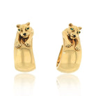Cartier 18K Yellow Gold Panthere Heads Hoops Earrings - The Back Vault