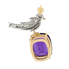 Tiffany & Co. Schlumberger Platinum & 18K Yellow Gold Bird On The Rock Amethyst Brooch - The Back Vault