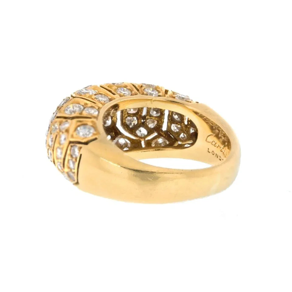 Cartier 18K Yellow Gold Diamond Cocktail Ring - The Back Vault