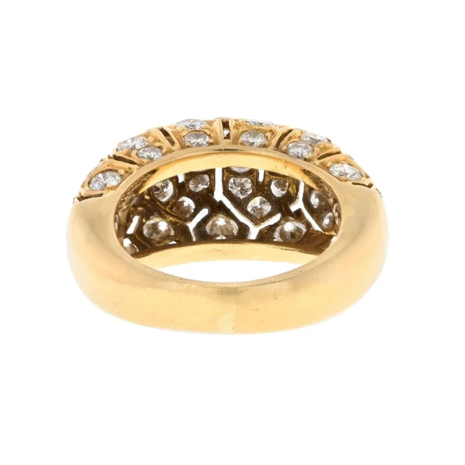Cartier 18K Yellow Gold Diamond Cocktail Ring - The Back Vault