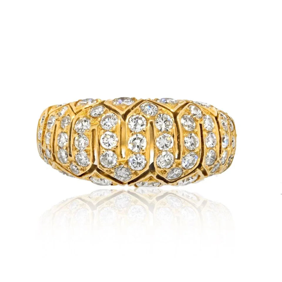 Cartier 18K Yellow Gold Diamond Cocktail Ring - The Back Vault