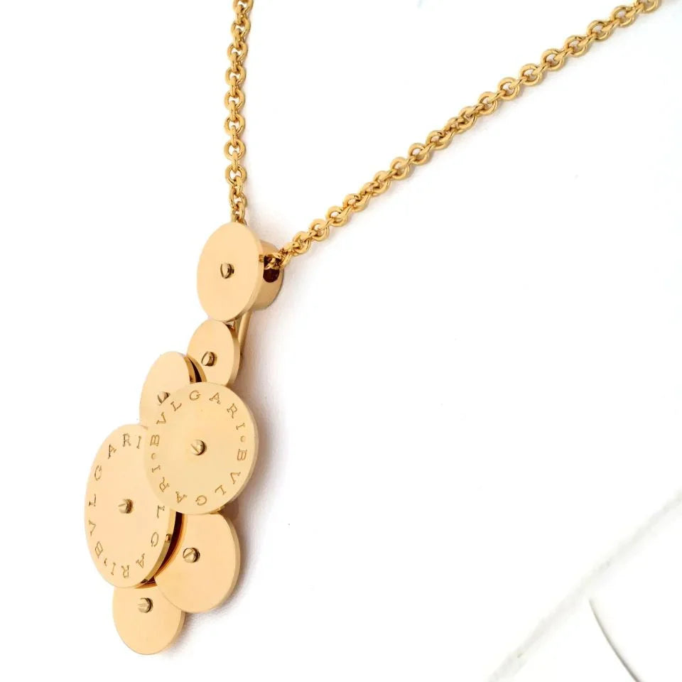 Bvlgari 18K Yellow Gold Cicladi Disk Necklace - The Back Vault