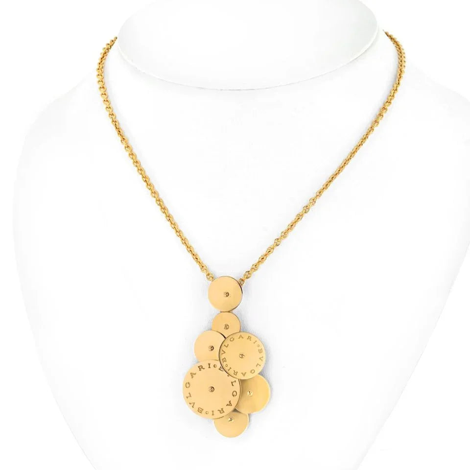 Bvlgari 18K Yellow Gold Cicladi Disk Necklace - The Back Vault