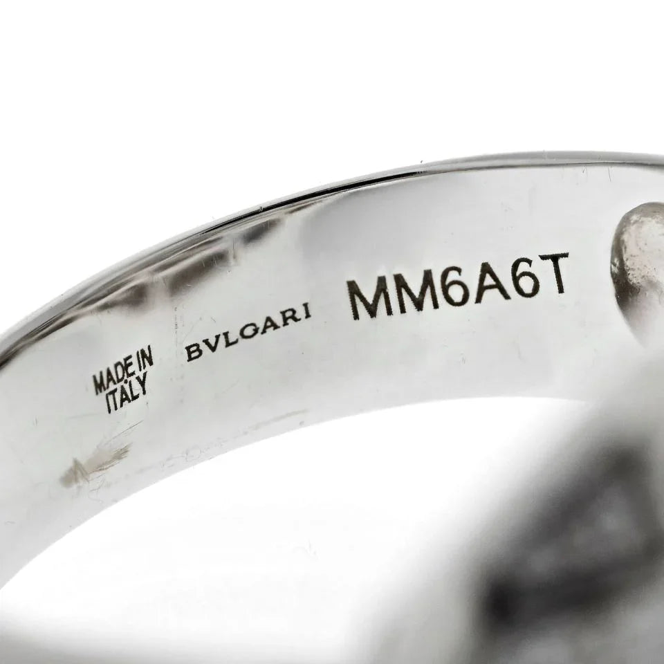 Bvlgari Serpenti 18K White Gold Vipor Snake Sapphire Eyes Ring - The Back Vault