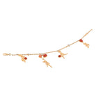 Van Cleef & Arpels 18K Rose Gold Mercredi A Paris Coral 4 Charm Bracelet - The Back Vault