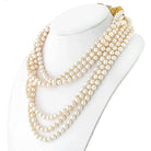 Graff 18K Yellow Gold Multi Strand Pearl Double Lion Necklace - The Back Vault
