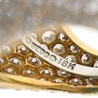 David Webb Platinum & 18K Yellow Gold Large Turquoise And Diamond Ring - The Back Vault