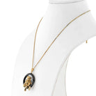 Cartier 18K Yellow Gold Panthere On A Black Onyx Necklace - The Back Vault