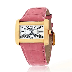 Cartier 18K Yellow Gold Divan 38mm Women Watch