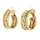 Cartier 18K Two Tone Walking Panthere Hoop Earrings - The Back Vault