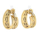 Cartier 18K Two Tone Walking Panthere Hoop Earrings - The Back Vault