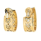 Cartier 18K Two Tone Walking Panthere Hoop Earrings - The Back Vault