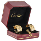 Cartier 18K Two Tone Walking Panthere Hoop Earrings - The Back Vault