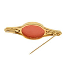 Bvlgari 18K Yellow Gold Coral, Black Enamel And Diamond Brooch - The Back Vault