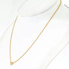 Tiffany & Co. 18K Yellow Gold 0.45ct Round Diamond Bezel Set Pendant Necklace - The Back Vault