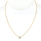 Tiffany & Co. 18K Yellow Gold 0.45ct Round Diamond Bezel Set Pendant Necklace - The Back Vault