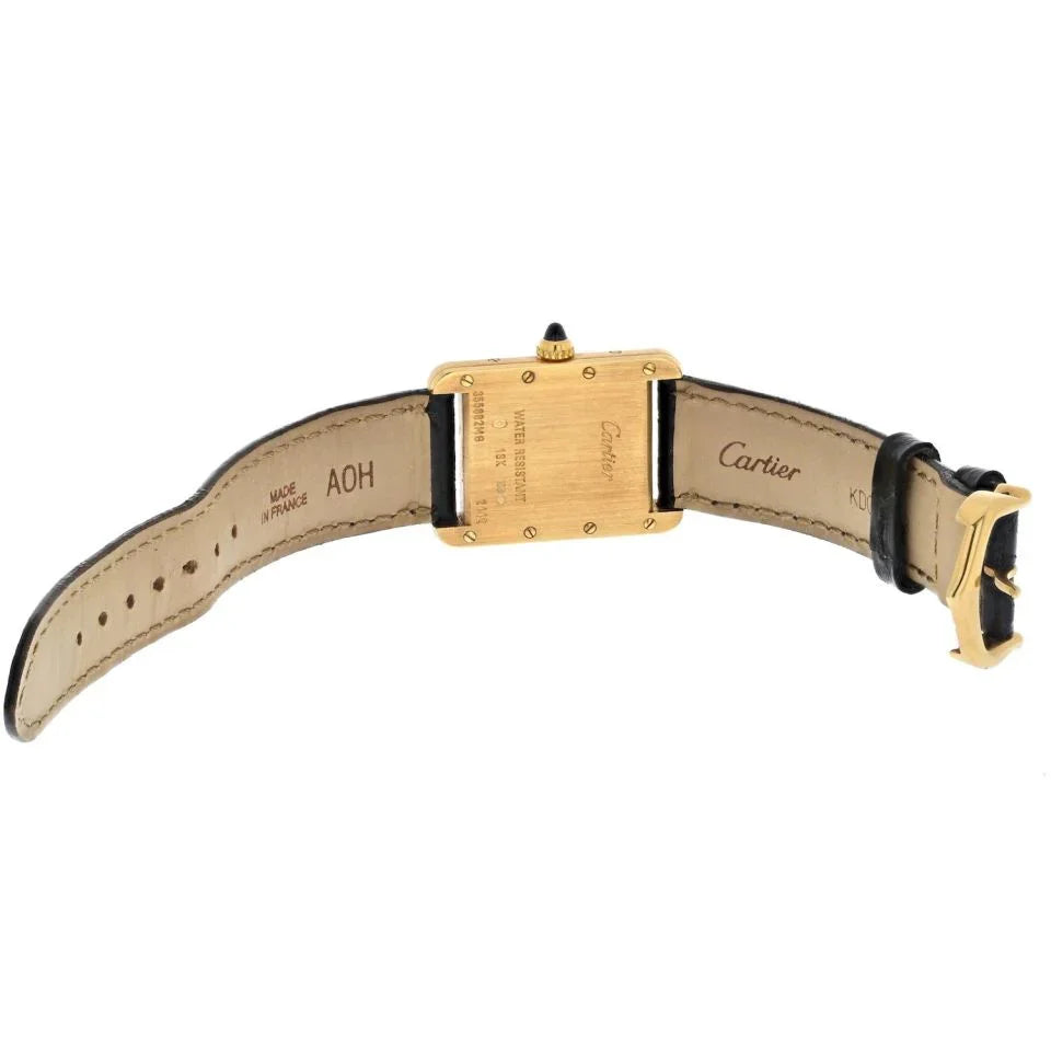 Cartier Tank Americane 18K Yellow Gold Model 2442 Women Watch - The Back Vault