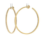 Cartier 18K Yellow Gold 5.00cttw Round Diamond Large Hoop Earrings - The Back Vault