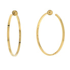 Cartier 18K Yellow Gold 5.00cttw Round Diamond Large Hoop Earrings - The Back Vault