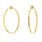 Cartier 18K Yellow Gold 5.00cttw Round Diamond Large Hoop Earrings - The Back Vault