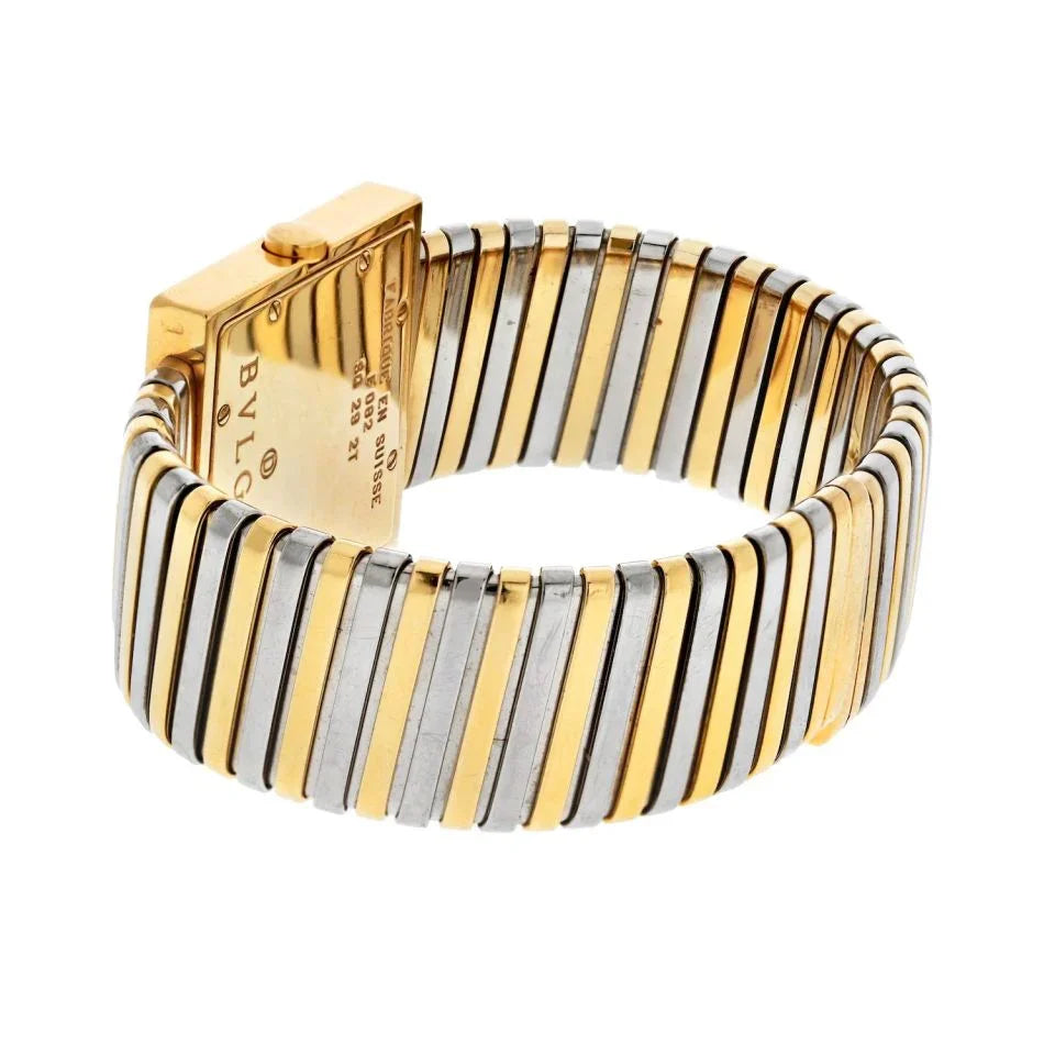 Bvlgari 18K Tri Color SQ 29T Tricolor 29mm Square Dial Women Watch - The Back Vault
