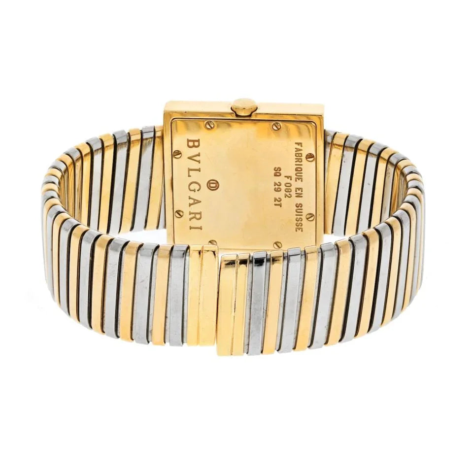 Bvlgari 18K Tri Color SQ 29T Tricolor 29mm Square Dial Women Watch - The Back Vault