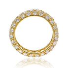 18K Yellow Gold 4.00cttw Multirow Diamond Eternity Ring - The Back Vault
