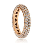 18K Rose Gold 4.00cttw Round Cut Diamond Eternity Ring - The Back Vault