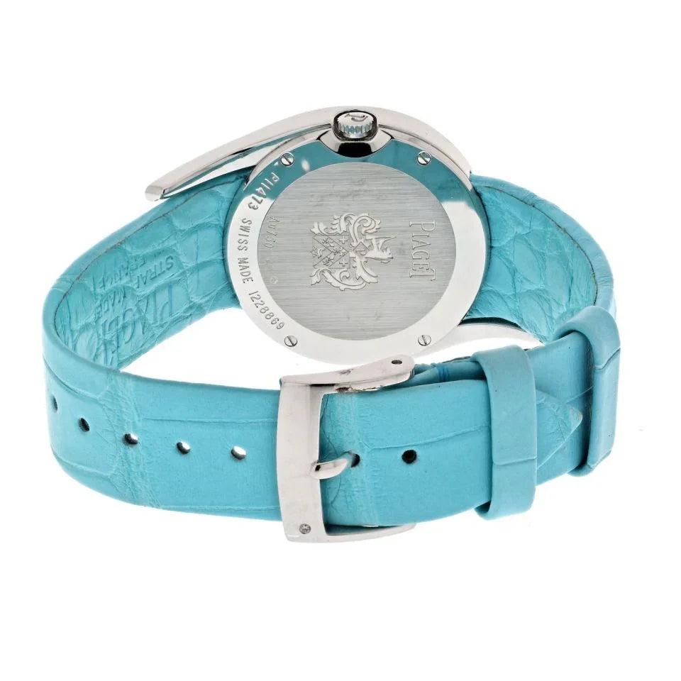 Piaget 18K White Gold Limelight Gala Turquoise 32mm Dial Women Watch - The Back Vault
