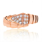 Bvlgari Serpenti 18K Yellow Gold Viper Diamond Ring - The Back Vault