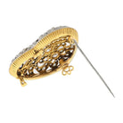 Platinum & 18K Yellow Gold 5.00cttw Victorian Diamond Heart Brooch - The Back Vault