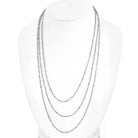 Platinum 29.50cttw Marquise Cut Diamond By The Yard 70 inches Necklace - The Back Vault